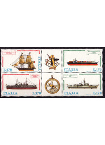 ITALIA  francobolli serie completa costruzioni Navali Italiane 2° serie 1978